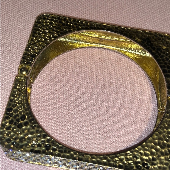 Gold bling sparkly square bracelet - Picture 5 of 7